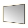 Hotbath &MORE Spiegel - 120x80cm - directe en indirecte LED - color changing - spiegelverwarming - dimbaar - met afstandsbediening - PVD - geborsteld koper (zwart) SW1246033