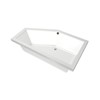 Xenz Society Baignoire d'angle - 160x90x53 - bonde au milieu - gauche - acrylique - blanc SW103340