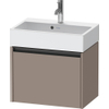 Duravit Ketho.2 Wastafelonderbouwkast - met 1 lade - 58.4x39x44cm - met greep antraciet - basalt mat SW772689