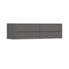 H&R Badmeubelen Juice Meuble sous vasque - 180x45x50cm - angle gauche arrondi - 4 tiroirs - poignée intégrée - Wenge SW1491438