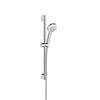 Hansgrohe Crometta 100 Unica`Croma glijstangset met handdouche 100 1jet 65cm wit/chroom SW29066 Hansgrohe Crometta 100 Unica`Croma glijstangset met handdouche 100 1jet 65cm wit/chroom SW29066