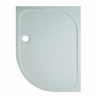 Crosswater Shower Tray douchebak 120x90x4.5cm offset links 90mm afvoer kwartrond polybeton wit SW31224