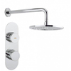 Crosswater Dial regendoucheset met inbouwkraan verticaal hoofddouche inclusief wandarm chroom SW31143 Crosswater Dial regendoucheset met inbouwkraan verticaal hoofddouche inclusief wandarm chroom SW31143