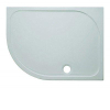 Crosswater Showertray Shower Tray douchebak - 120x80x4.5cm links - inclusief - 90mm afvoer - 55 radius - met antikalkbehandeling polybeton - wit SW31119