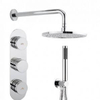 Crosswater Dial regendoucheset met inbouwkraan handdouche en douchekop chroom SW31106 Crosswater Dial regendoucheset met inbouwkraan handdouche en douchekop chroom SW31106