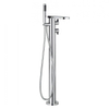 Crosswater Wisp Badkraan - thermostatisch - 98.2cm - vrijstaand uitloop - 30cm - met handdouche - hoogglans chroom SW31019