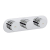 Crosswater Dial Douchekraan horizontaal - met omstel en 2 knoppen - inclusief inbouwdeel - hoogglans chroom SW30943