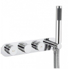 Crosswater Dial Badkraan - met 3 knoppen - met handdouche horizontaal - hoogglans chroom SW30930