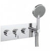 Crosswater Dial Robinet de bain avec douchette à main 3 jets complet chrome SW30915 Crosswater Dial Robinet de bain avec douchette à main 3 jets complet chrome SW30915