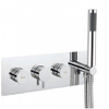 Robinet de douche encastré Crosswater Dial vertical avec inverseur et douchette horizontale chrome SW30913