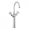 Crosswater Belgravia Mitigeur de lavabo - haut - sans vidage - bec 16,8 cm - croisillons - chrome SW30877