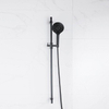 Fortifura Calvi glijstangset met ronde handdouche, metalen doucheslang - mat zwart SW1159294