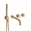 Crosswater MPRO Module Robinet baignoire - 2 voies - avec douchette - Laiton brossé SW876261