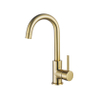 Fortifura Calvi wastafelkraan - hoog - draaibare - uitloop - PVD - geborsteld messing (goud) SW809349