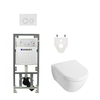 Villeroy en Boch Subway 2.0 DirectFlush toiletset met Geberit reservoir en zitting met softclose bedieningsplaat sigma20 wit SW32466 Villeroy en Boch Subway 2.0 DirectFlush toiletset met Geberit reservoir en zitting met softclose bedieningsplaat sigma20 wit SW32466