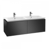 Villeroy en Boch Legato wastafelonderbouwkast met 2 laden voor dubbele wastafel Legato 130x50x42.5cm glossy grey 1025379 Villeroy en Boch Legato wastafelonderbouwkast met 2 laden voor dubbele wastafel Legato 130x50x42.5cm glossy grey 1025379