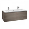 Villeroy en Boch Legato wastafelonderbouwkast met 2 laden voor wastafel Legato met 2 kraangaten 120x50x42.5cm eiken grafiet 1025372 Villeroy en Boch Legato wastafelonderbouwkast met 2 laden voor wastafel Legato met 2 kraangaten 120x50x42.5cm eiken grafiet 1025372