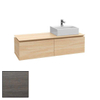Villeroy en Boch Legato wastafelonderbouwkast met 5 laden voor wastafel Subway 2.0 160x50x55cm eiken grafiet 1025428 Villeroy en Boch Legato wastafelonderbouwkast met 5 laden voor wastafel Subway 2.0 160x50x55cm eiken grafiet 1025428