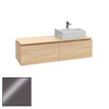 Villeroy en Boch Legato wastafelonderbouwkast met LED verlichting met 5 laden voor wastafel Subway 2.0 160x50x55cm glossy grey 1025431 Villeroy en Boch Legato wastafelonderbouwkast met LED verlichting met 5 laden voor wastafel Subway 2.0 160x50x55cm glossy grey 1025431