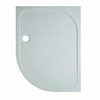 Crosswater Showertray Shower Tray douchebak - 120x90x4.5cm offset rechts - 90mm afvoer kwartrond polybeton - wit SW31225