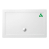 Crosswater Showertray receveur de douche - 80x120x3.5cm - rectangulaire - acrylique - antidérapant - blanc SW30803