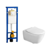 Villeroy & Boch Subway 2.0 kit encastrable Wisa avec WC suspendu à évacuation profonde abattant slimseat plaque de commande blanc SW47077