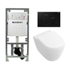 Villeroy en Boch Subway 2.0 compact DirectFlush toiletset met Geberit reservoir en bedieningsplaat zwart softclose met quickrelease wit SW47115 Villeroy en Boch Subway 2.0 compact DirectFlush toiletset met Geberit reservoir en bedieningsplaat zwart softclose met quickrelease wit SW47115