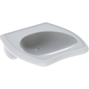 Geberit 300 Comfort Vitalis lavabo pour fauteuil roulant 55x55x15cm avec trou de robinet sans trop-plein incluant KeraTect blanc SW417537