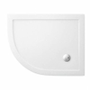 Simpsons Showertray douchebak 100x80x4cm kwartrond offset links wit SW21557 Simpsons Showertray douchebak 100x80x4cm kwartrond offset links wit SW21557
