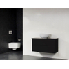 Saniclass New Future Kos Vasque à poser blanc Meuble salle de bains 100cm sans miroir noir brillant SW25181 Saniclass New Future Kos Vasque à poser blanc Meuble salle de bains 100cm sans miroir noir brillant SW25181