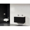 Saniclass New Future Foggia badmeubel 100cm zonder spiegel zwart SW25170 Saniclass New Future Foggia badmeubel 100cm zonder spiegel zwart SW25170