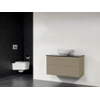 Saniclass New Future Kos Vasque à poser Meuble salle de bains 100cm sans miroir taupe brillant SW25092 Saniclass New Future Kos Vasque à poser Meuble salle de bains 100cm sans miroir taupe brillant SW25092