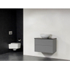 Saniclass New Future Kos waskom wit badmeubel 80cm hoogglans zonder spiegel grijs SW25136 Saniclass New Future Kos waskom wit badmeubel 80cm hoogglans zonder spiegel grijs SW25136