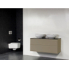 Saniclass New Future Kos waskom wit badmeubel 120cm zonder spiegel taupe SW25062 Saniclass New Future Kos waskom wit badmeubel 120cm zonder spiegel taupe SW25062