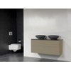 Saniclass New Future Corestone13 waskom gehamerd badmeubel 120cm zonder spiegel taupe SW25061 Saniclass New Future Corestone13 waskom gehamerd badmeubel 120cm zonder spiegel taupe SW25061