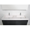 INK Meuble sous lavabo sans poignée MDF laquée 100x45x52cm anthracite mat SB1240421 INK Meuble sous lavabo sans poignée MDF laquée 100x45x52cm anthracite mat SB1240421