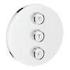 Grohe SmartControl Mitigeur thermostatique encastré - 3 boutons - adapté pour 3 fonctions - rond - blanc SW104928