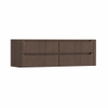 H&R Badmeubelen Juice Wastafelonderkast - 160x45x50cm - rechterhoek afgerond - 4 lades - geïntegreerde greep - coffee SW1491153