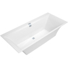 Villeroy & Boch Squaro edge 12 bad quaryl rechthoekig - 180x80x45cm - inclusief poten en afvoer /overloopcombinatie - glans wit 0942247