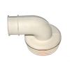 De Beer euromanchet/valpijpsok - 55x32mm - haaks Type 13W - wit 0730414