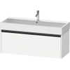 Duravit Ketho 2 meuble sous-lavabo avec 1 tiroir pour lavabo simple 118,4x46x44cm avec poignée anthracite blanc mat SW772892