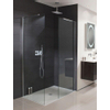 Crosswater Design S Zijwand - met hoekprofiel - 20x195cm zilver helder - glas - zilver SW21349