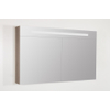 Saniclass Double Face Armoire toilette 120x70x15cm avec 2 portes et éclairage LED Legno Viola SW30724