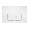 Geberit Delta50 bedieningsplaat, 2-toets spoeling frontbediening voor toilet 24.6x16.4cm wit 0701182 Geberit Delta50 bedieningsplaat, 2-toets spoeling frontbediening voor toilet 24.6x16.4cm wit 0701182