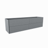 Mondiaz TENCE Meuble sous vasque - 180x45x50cm - 4 tiroirs - push to open - softclose - 1 découpe gauche - Plata SW1016424