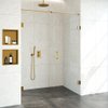 Saniclass Create Nisdeur 2-delig 145x200cm profielloos met antikalk en 8mm veiligheidsglas Goud geborsteld SW638620 Saniclass Create Nisdeur 2-delig 145x200cm profielloos met antikalk en 8mm veiligheidsglas Goud geborsteld SW638620