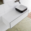 Mondiaz Lagom Meuble salle de bains 100x30.9x45cm Solid Surface Urban 1 tiroir avec lavabo BINX vasque à poser Droite sans trous de robinet SW409274