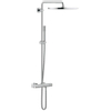 Grohe Rainshower Cosmopolitan douchesysteem met douchekraan thermostatisch met hoofddouche Ø40cm en Sena handdouche chroom 0467936 Grohe Rainshower Cosmopolitan douchesysteem met douchekraan thermostatisch met hoofddouche Ø40cm en Sena handdouche chroom 0467936
