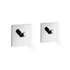 Zack Duplo handdoekhaak 4.2x4.2cm vierkant set van 2 zelfklevend RVS SW61907 Zack Duplo handdoekhaak 4.2x4.2cm vierkant set van 2 zelfklevend RVS SW61907