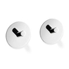 Zack Peco handdoekhaak 4.5x4.5cm rond zelfklevend Hoogglans Gepolijst RVS set van 2 SW61908